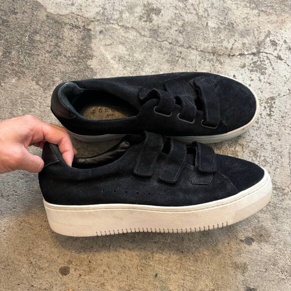 Sandro Velco Velvet Platform Sneakers - Picture 1 of 5